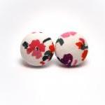 Button Earrings -japan Abs..