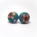 Button Earrings -sakura 